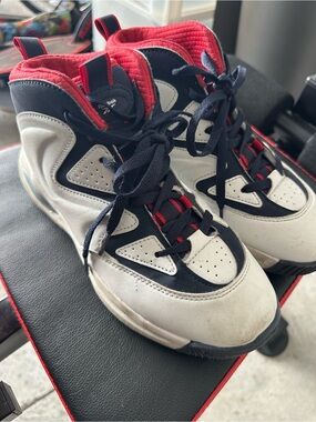 Reebok Kids Navy, White & Red High-Top Sneakers